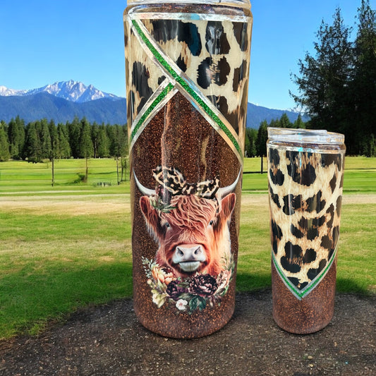 20 Ounce Slim Highland Cow Tumbler