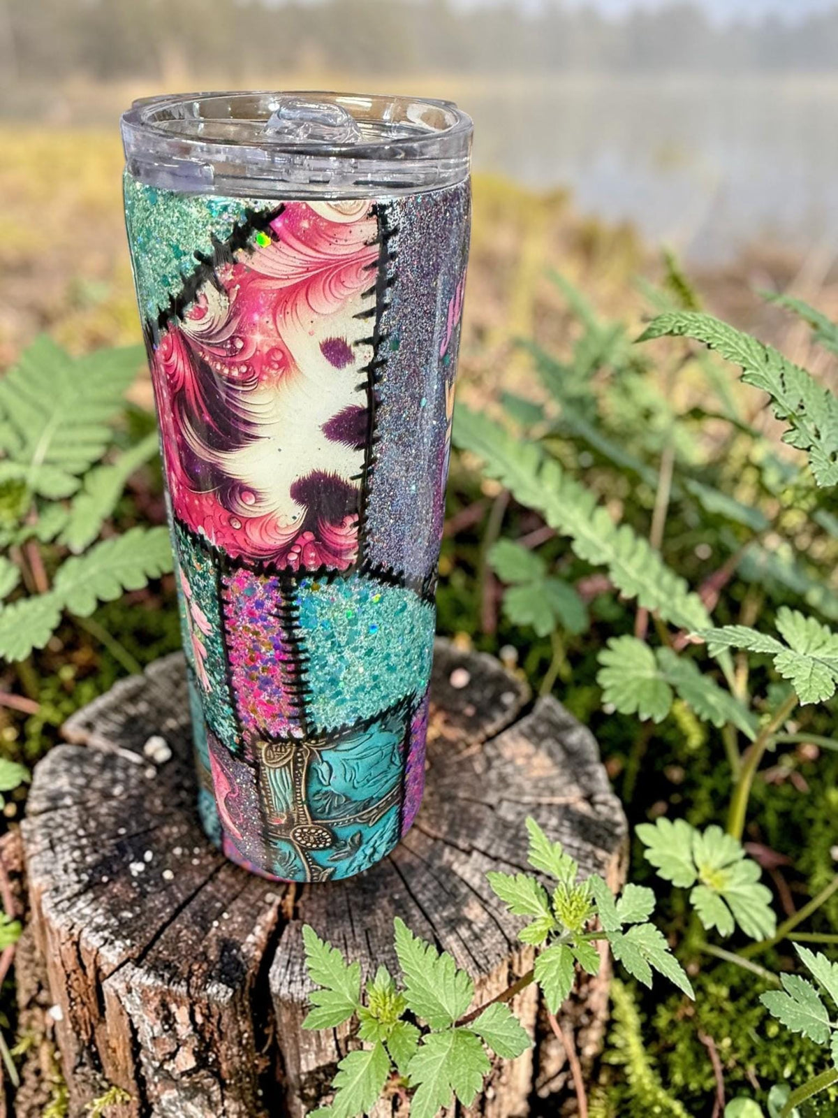 20 ounce patchwork small town tumbler
