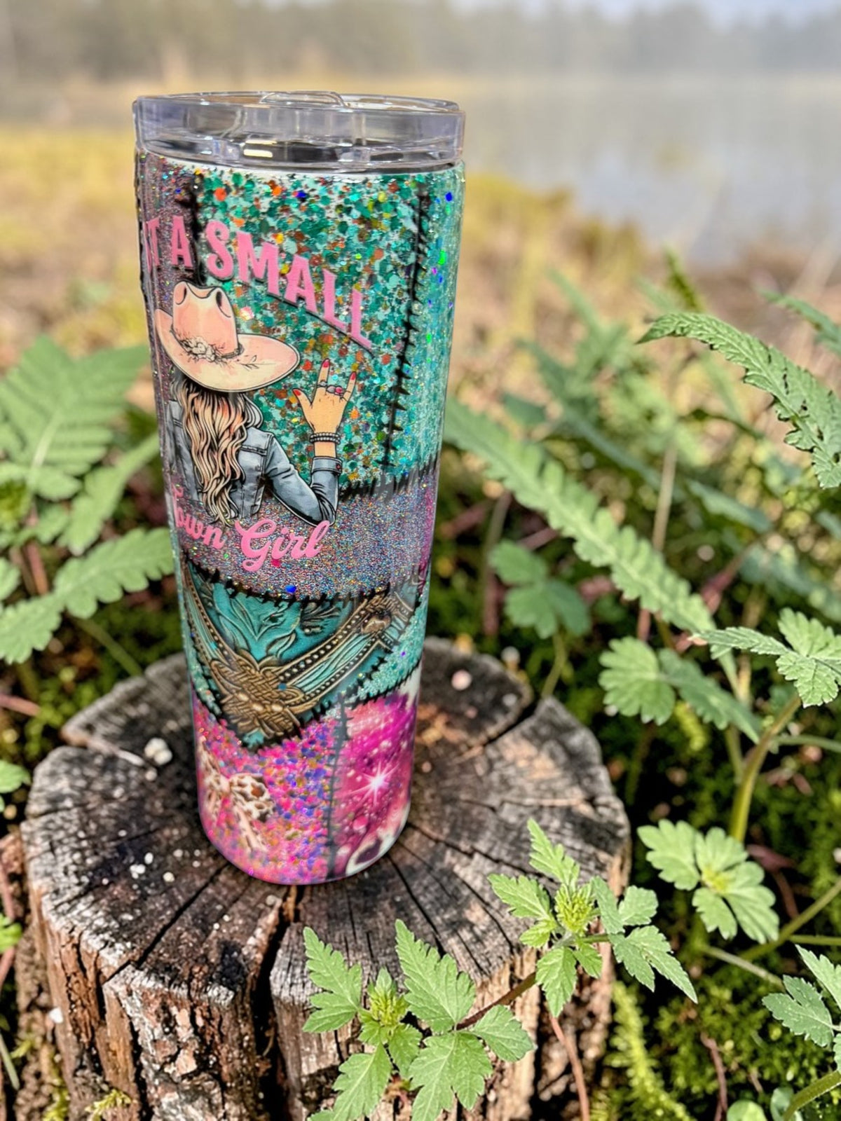 Small Town Girl Patchwork 20 ounce tumbler